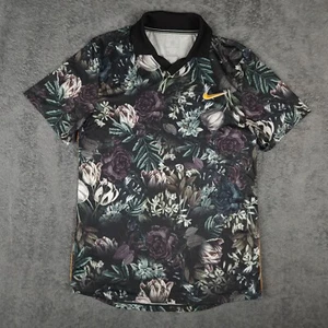 Nike Court Slam French Open 2019 Polo AO0284-010 Floral Tennis Shirt Size M Rare - Picture 1 of 11