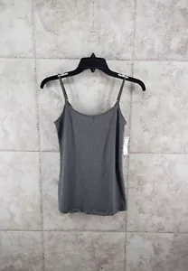 Camiseta sin mangas con correa de espagueti gris ajustable camiseta interior Time & Tru talla XS - Imagen 1 de 6