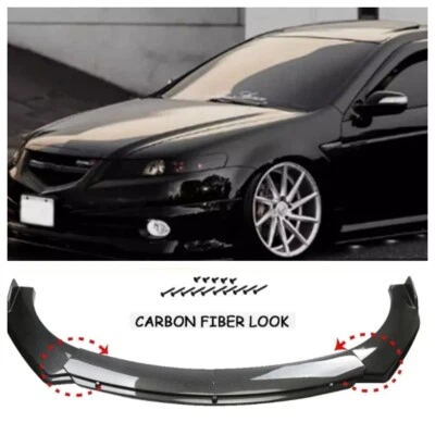 Car Carbon Style Front Bumper Lip Splitter Parts For Acura TL US Foto 1 de 4