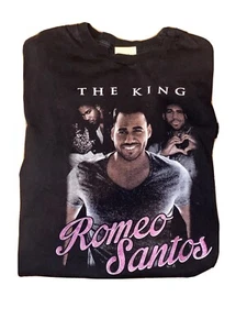 Romeo Santos Shirt Large Black 2012 Tour Graphic Tee Bachata Music Reggaeton - Picture 1 of 3