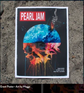 Pearl Jam Poster Ohana Encore Festival 2021 Meggs Skull - Picture 1 of 1