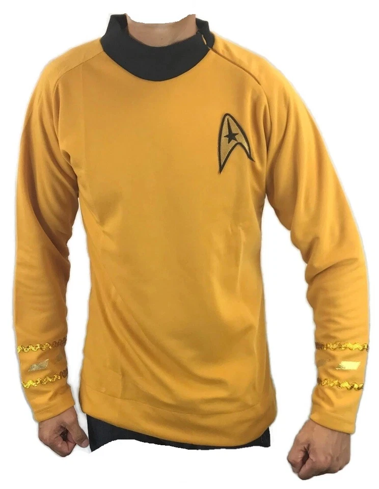 Fantasia uniforme Captain Kirk CLASSIC camisa azul dourada TOS - Imagem 1 de 1