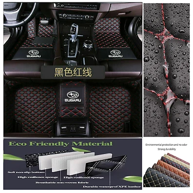Alfombrillas para coche Subaru Legacy para todo tipo de clima de lujo antideslizantes personalizadas de cuero PU Foto 1 de 4