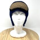 Hand Knit Blue Among Us Beanie With Ear Flaps