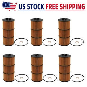 6pcs Oil Filters For Freightliner DD13 DD15 DD16 Cascadia P551005 LF17511 - Picture 1 of 9
