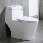 Woodbridge Dual Flush Elongated One Piece Toilet with Soft Closing Seat , T-0019