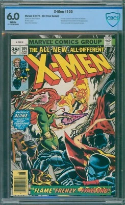 X-Men #105 ⭐ 35 CENT PRICE VARIANT RARE ⭐ CBCS 6.0 Firelord Lilandra Marvel 1977 - Image 1 of 3