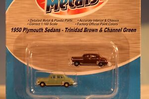 N-C.M.W. TWO 1950 PLYMOUTH SEDANS, NEVER OUT OF PACKAGE, NEW