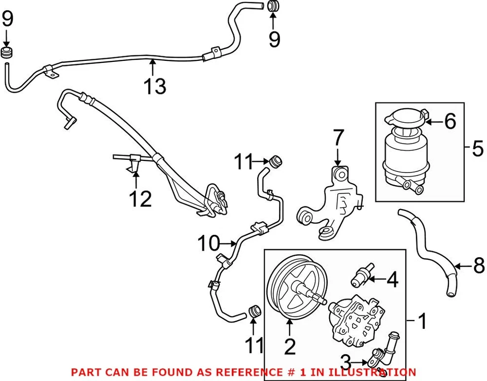Genuine OEM Power Steering Pump for Lexus ES350 Base 2007-2012 4431033170 - Image 1 of 1