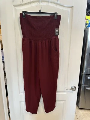 express Mujer Borgoña Sin Tirantes Mono Calado Talla XL Nuevo Con Etiquetas Foto 1 de 4