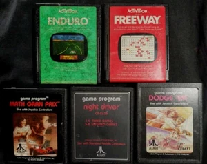 Atari Activision 2600 Driving Game Cartridge Bundle lot of 5 Tested Enduro - Picture 1 of 10