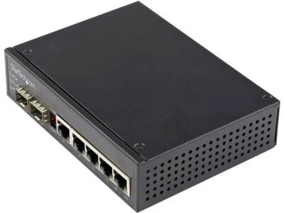 StarTech.com IES1G52UPDIN Industrial 6 Port Gigabit Ethernet Switch 4 PoE RJ45 + - Image 1 of 4