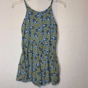 Bluey Dress Little Girls sun dress green sz Large 11/12 - Picture 1 of 4