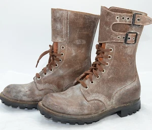 Botas de motociclista de combate de trabajo de cuero resistente Belle Donne de colección para mujer talla 40 - Imagen 1 de 6