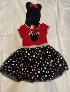 Disney Minnie Mouse Tutu Dress Hooded  Sequin Size M 7/8 Pre-owned - Picture 1 of 11