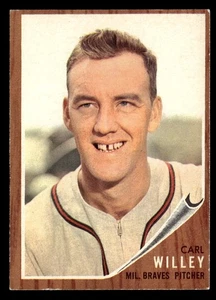 1962 Topps Carl Willey #174 EX Milwaukee Braves - Picture 1 of 2