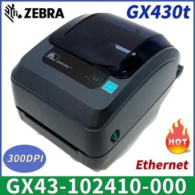 ZEBRA Gx430T Monochrome Thermal Transfer Desktop Printer Print GX43-102410-000 - Image 1 of 4