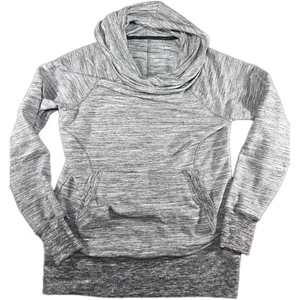 L.L. Acogedor Pullover Bean Misses Talla Regular Mediana Gris jaspeado Capucha Cuello Exterior - Imagen 1 de 4