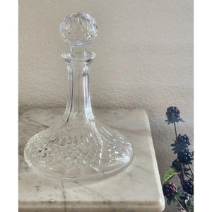 Decantador vintage Waterford Crystal Lismore Ships, tapón de corte múltiple - Imagen 1 de 8