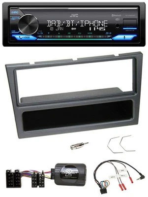 JVC Bluetooth DAB USB Lenkrad Autoradio für Opel Agila Corsa C Omega schwarz - Bild 1 von 4
