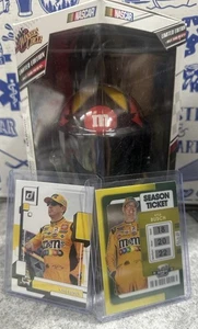 KYLE BUSCH 2008 LIMITED EDITION # 18 NASCAR MINI M&M RACING HELMET *Free Cards* - Picture 1 of 8