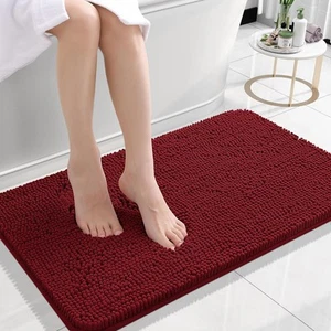 Extra Soft Absorbent Chenille Bath Rugs, Rubber Backing Quick Dry Bathroom Rugs - Picture 1 of 293
