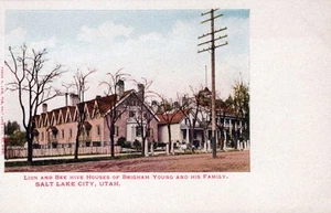SALT LAKE CITY UT - Löwen- und Bienenstockhäuser von Brigham Young und seiner Familie - udb - Bild 1 von 2