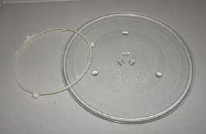 GE WB39X10032 Microwave Glass Turntable Plate & WB06X10625 Rotating Ring Asm OEM - Picture 1 of 12