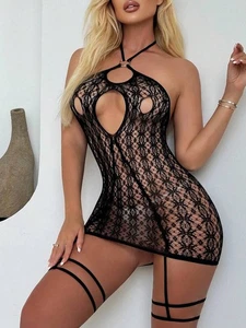 Ensemble sexy femme en dentelle élastique pour des nuits inoubliables - Imagen 1 de 6