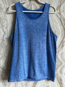 Lululemon mens L blue Tank Top work Out Excercise Gear Vent Tech - Picture 1 of 7