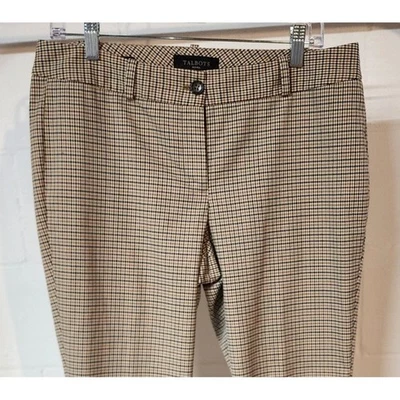 Talbots Petites Brown Plaid Ankle Pants Career Casual Trousers - Image 1 of 4