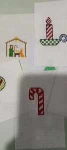 Completed Christmas Mixed Lot Finished Cross Stitch Embroidery - Picture 1 of 7