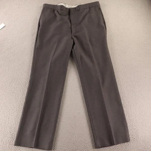 VTG Farah Dress Pants Mens 38 Gray Classic Fit Polyester Wool Twill USA 38x30 - Picture 1 of 9