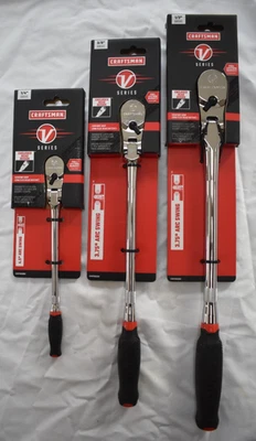 Juego de trinquete de 3 piezas CRAFTSMAN V-Series, cabezal flexible 1/4, 3/8, 1/2 unidad Foto 1 de 4