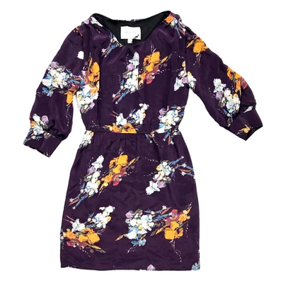 Vestido Amour Vert Arabella Soirée seda estampado floral, talla pequeña Foto 1 de 4