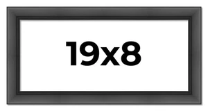 19x8 Frame Black Passaggi Solid Wood Picture Frame Width 1.5 Inches | Interior F - Picture 1 of 9