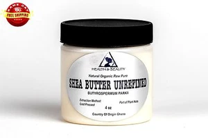SHEA BUTTER UNREFINED IVORY WHITE ORGANIC by H&B Oils Center FROM GHANA 4 OZ - Picture 1 of 12