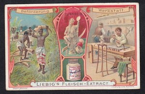 Vintage 1906 IVORY BUSINESS Trade Card African Elephants Congo Europe