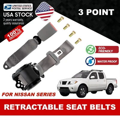 Cinturón de seguridad ajustable retráctil de 3,6 M y 3 puntos para Nissan Frontier 1998-2019 Foto 1 de 4