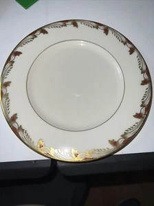 Lenox Essex Maroon Bread Plate Smooth Rim 8” - Picture 1 of 6
