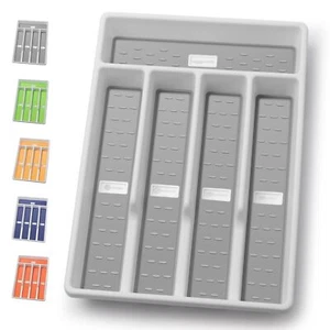 Silverware Organizer With Cutlery Iconssilverware Tray For Kitchen Drawerplast - Picture 1 of 7