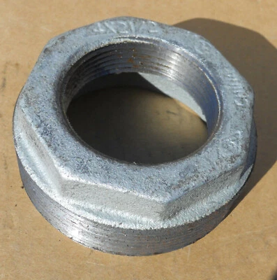  4" X 2-1/2" BUSHING GALVANIZED MALLEABLE IRON HEX BUSH MPT X FPT  - Image 1 of 2