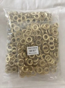 Grommets & Washers 1/2” 500 Pcs #4 Brass Self-Piercing Clothing Jean Business - Picture 1 of 6