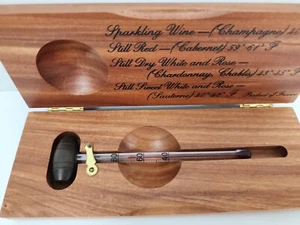 Vintage French Wine Thermometer Wood Box Pour Servir A la Juste Temperature  - Picture 1 of 6
