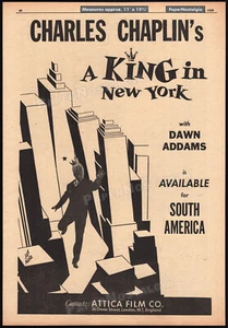 A KING IN NEW YORK__Original 1958 Trade AD / poster__Charlie_Charles Chaplin - Picture 1 of 1
