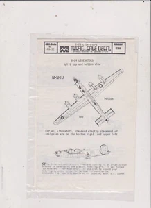 B-24 LIBERATORS - 48TH SCALE ANLEITUNGEN UND DECALS - Bild 1 von 1