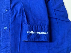 Toys R Us Button Down Shirt Babies R Us XL Blue Manager Uniform Long Sleeve - Picture 1 of 17