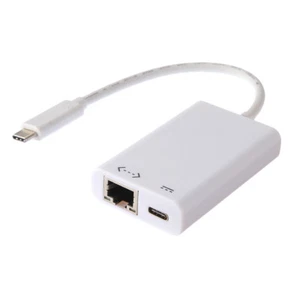 USB3.1 Type C(USB-C)to RJ45 LAN Gigabit Ethernet Adapter Support PD Power Supply - Picture 1 of 4