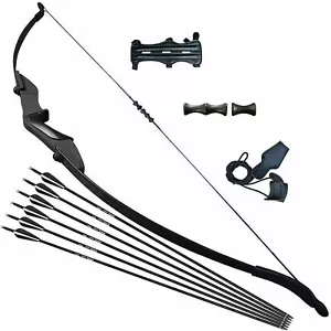 40LB Recurve Bow Arrow Straight Bow Teenager or Beginner Takedown bow sports - Picture 1 of 11