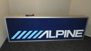 Vintage Lighted Alpine Car Audio Sign Double Sided - Picture 1 of 10